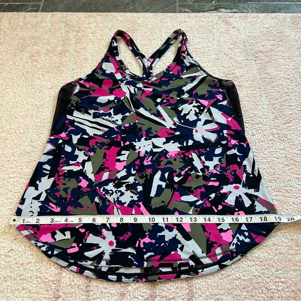 Lululemon Fast Lane Singlet Racerback Tank Top Size 6 Abstract‎ Floral Print - Picture 9 of 9
